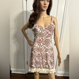 NWT-Boho Paisley Print Tassel Dress